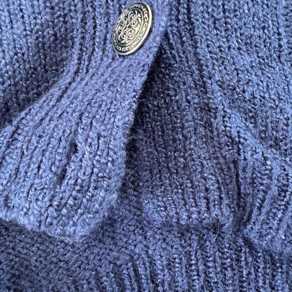 Ashley Hill Women’s Blue Button Up Sweater Vest Size Large 100% Acrylic - Picture 3 of 9